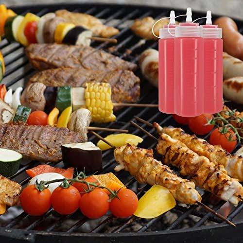 8 oz Squeeze Bottle Set for Condiments More