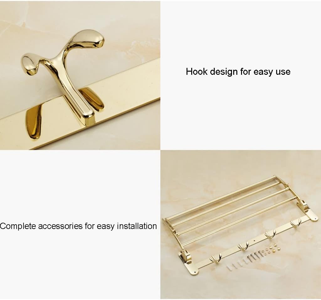 Your Bathrooms Best Elegant Golden Folding Towel Rack