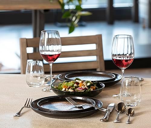 Fortessa Stoneware 16-Piece Dinnerware Set for Home Gifting Midnight