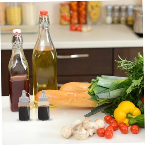 SECFOU Professional Squeeze Condiment Bottles 4-Pack Gray Easy to Use and Durable