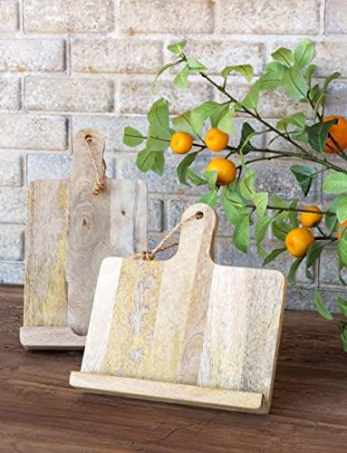 Rustic Wooden Cookbook Holder