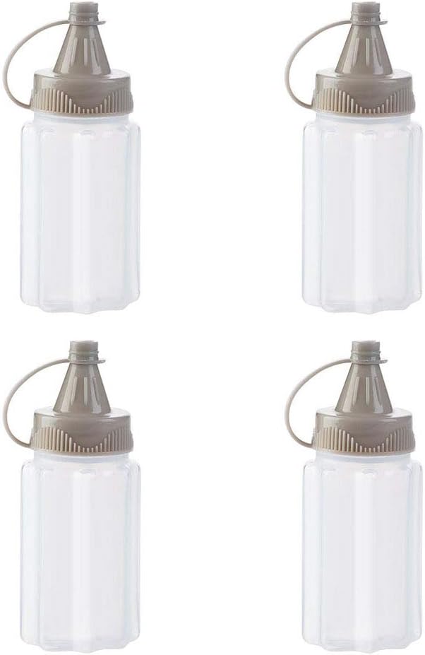 4 Pack Mini Squeeze Bottles Condiment Set for Kitchen Use