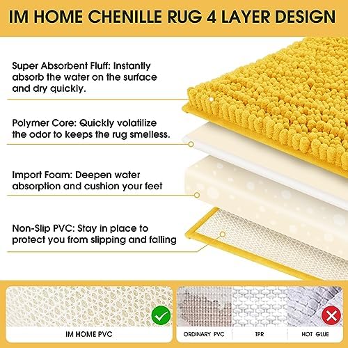 Luxury 3-Piece Bathroom Rugs Set for Extra Comfort and Style