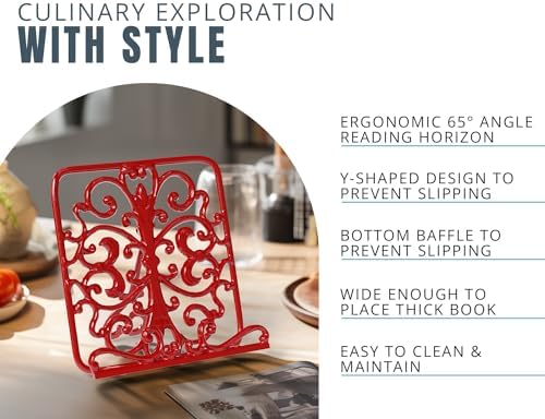 Comfify Cast Iron Recipe Stand - Durable Elegant for Kitchen Convenience