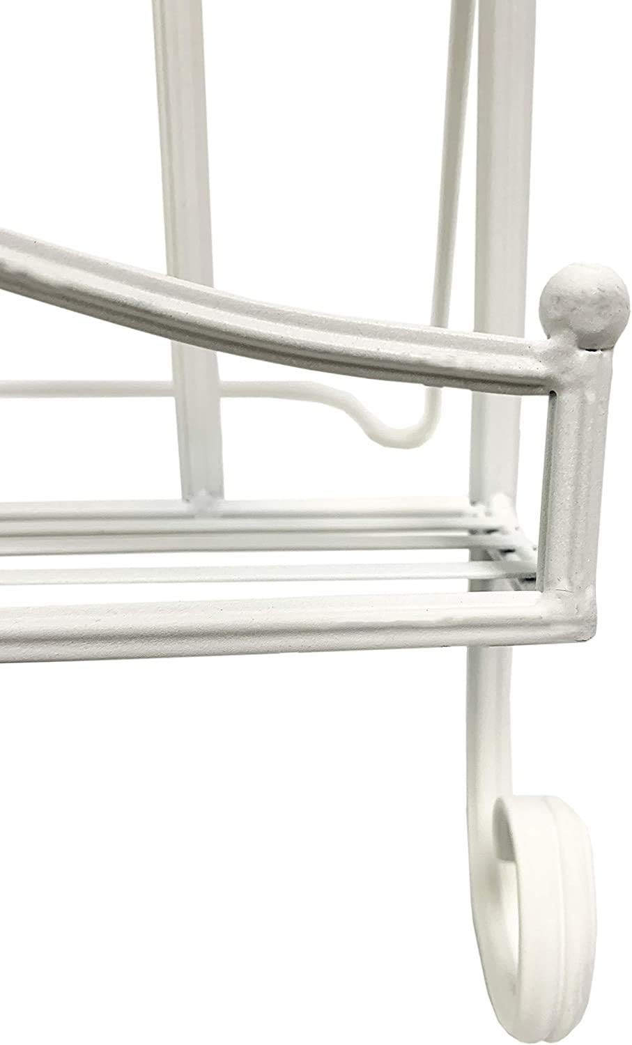Tripar Swirl Design White Metal Cookbook Stand
