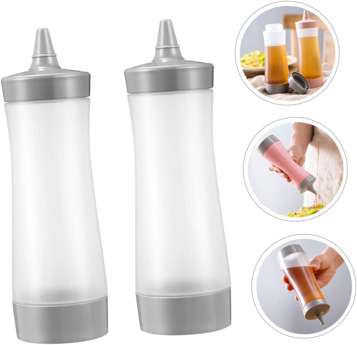 Hemoton Plastic Squeeze Bottle 2-Pack