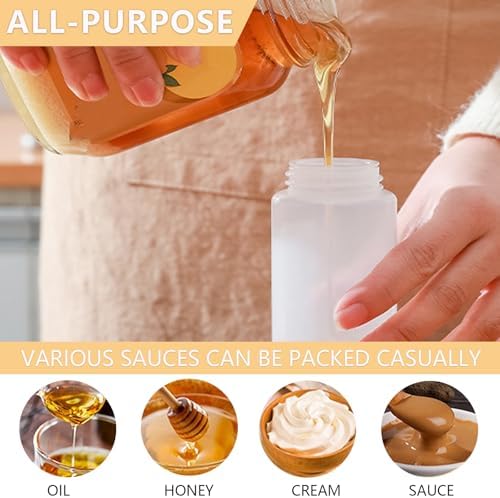 Five-Hole Reusable Squeeze Bottles Leak-Proof BPA-Free