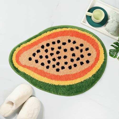 Adorable Papaya-Shaped Bath Mat for Bathroom Kitchen Use