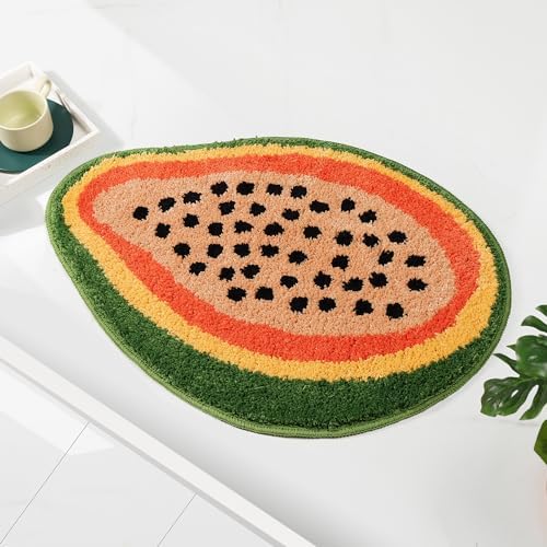 Adorable Papaya-Shaped Bath Mat for Bathroom Kitchen Use