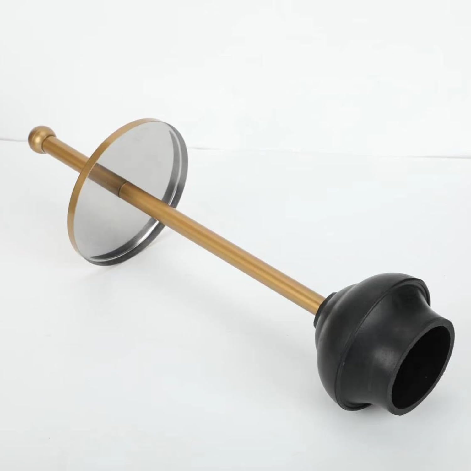 Gold Toilet Plunger with Holder for Bathroom Canister