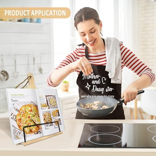 Adjustable Recipe Stand with Apron Holiday Gift for Daughter