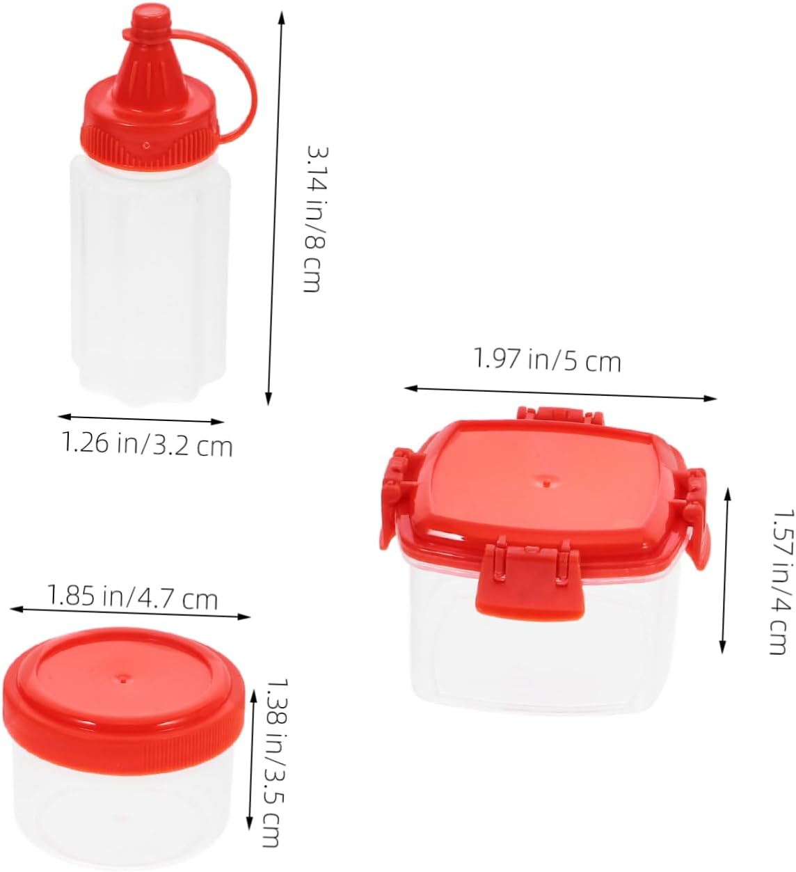 KICHOUSE Mini Sauce Dispenser Set