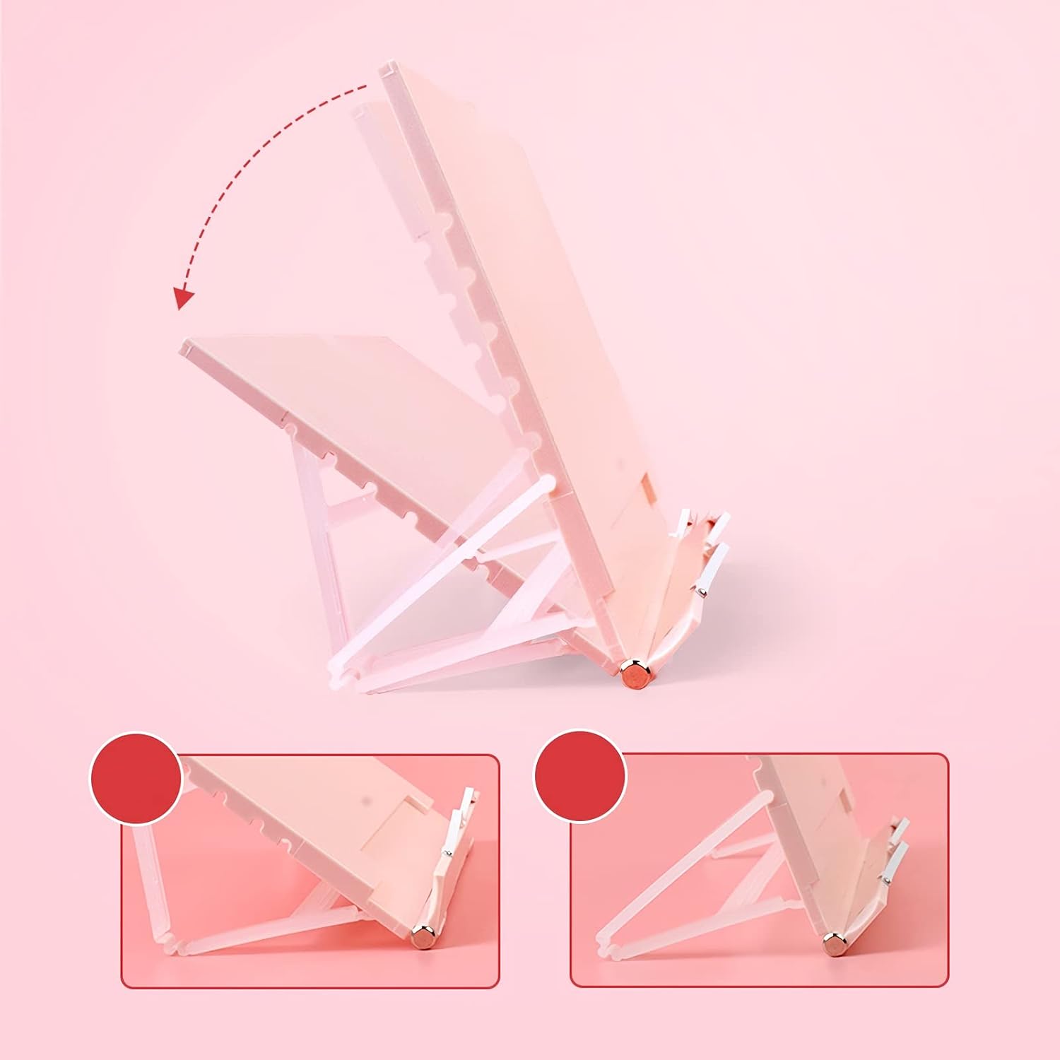 Adjustable Plastic Book Stand Foldable for Desk Reading