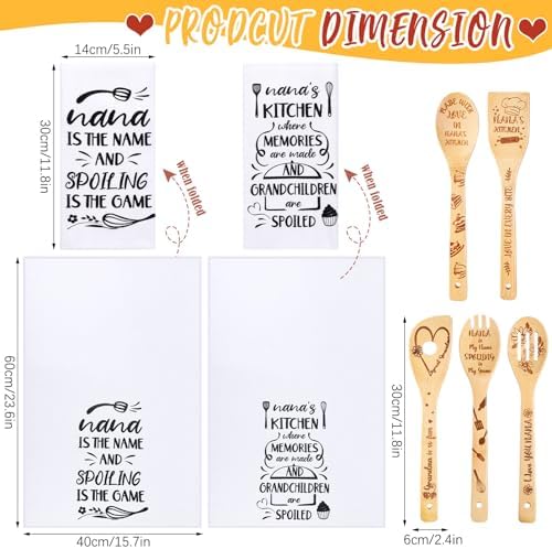 Suttmin Nanas Kitchen Gift Set for Grandmas Day
