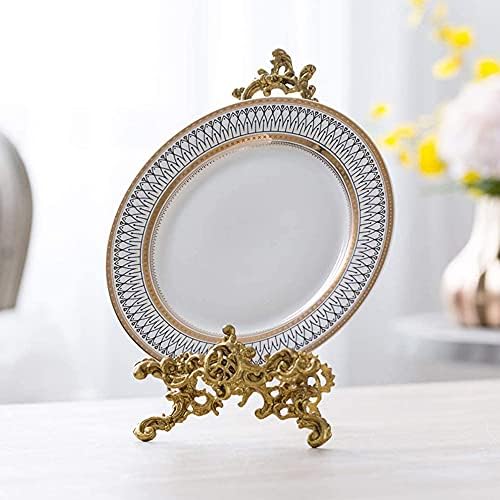 ZHXJXJ Antique Metal Cookbook Stand with Gold Finish