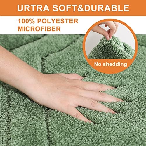 Premium Soft Bath Mat Non-Slip Quick Dry Green