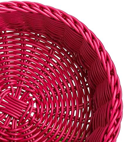 4-Piece Rattan Woven Baskets for Fruit Storage Serving