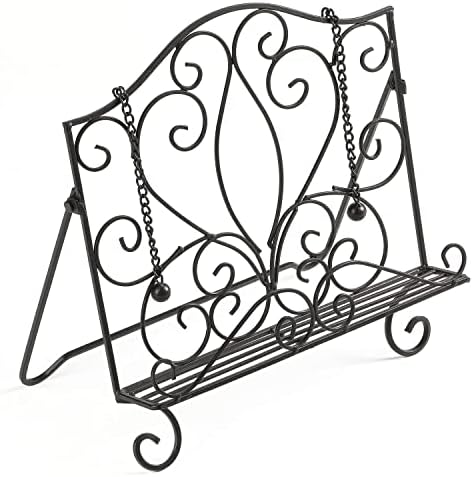 Best Metal Cookbook Holder with Scrollwork for Kitchen Purchase