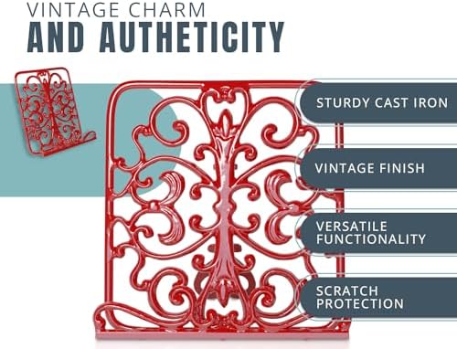 Comfify Cast Iron Recipe Stand - Durable Elegant for Kitchen Convenience