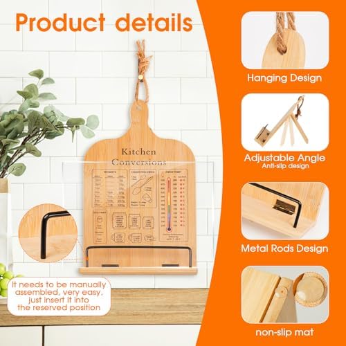 Bamboo Kitchen Stand with Protector MULTI-PURPOSE Gift for Mom