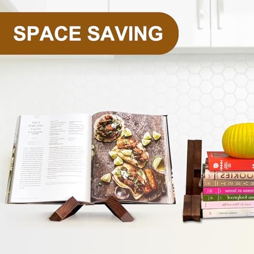 Rustic Wooden Cookbook Stand