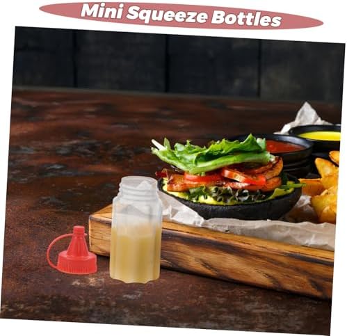 Transparent Squeeze Bottle Condiment Holder PP Material Leak-Proof Design Compact Portable