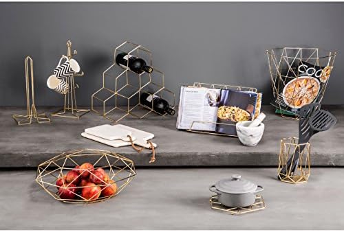 Sturdy Gold-Plated Kitchen Stand for Cookbooks