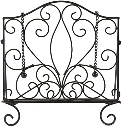 Best Metal Cookbook Holder with Scrollwork for Kitchen Purchase