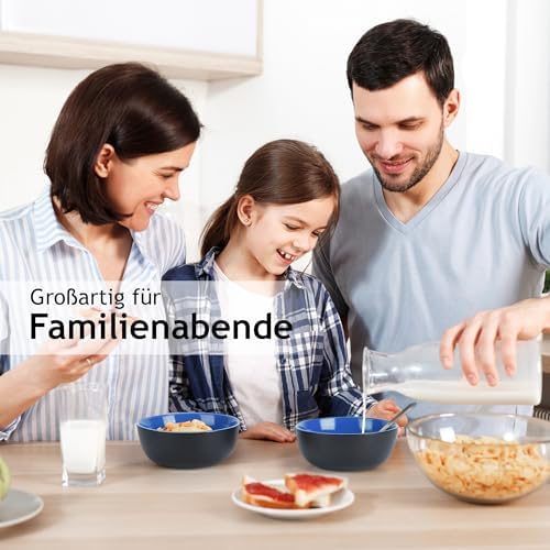 MIAMIO Service for 6 - Elegant Dinnerware Set Blue