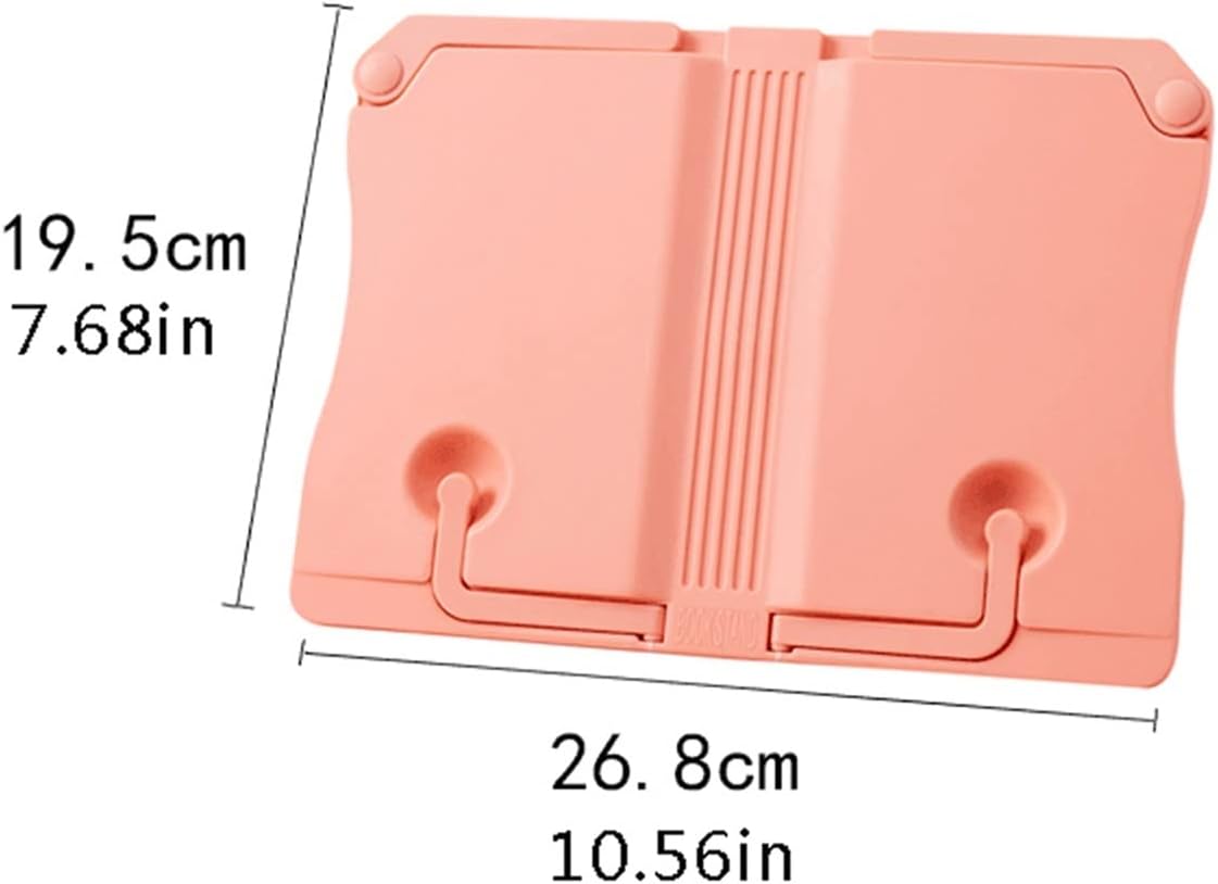 Foldable Pink Book Stand for Home Office Bookends