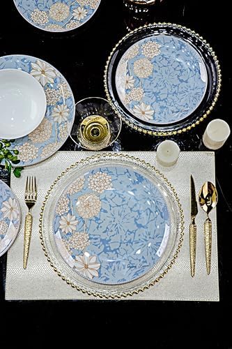 Prosperity Design 12-Piece Bone China Dinnerware Set