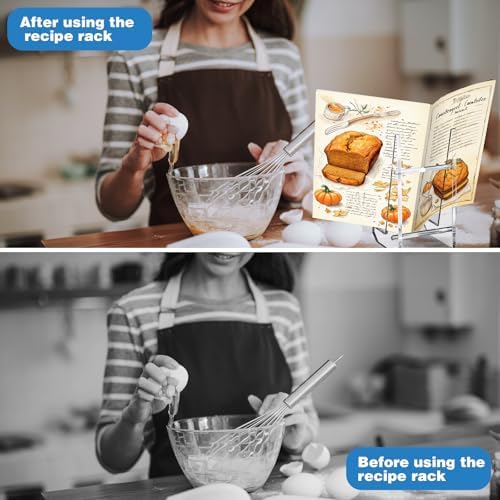 Acrylic Cookbook Stand for Kitchen Recipe Book Holder Tablet Stand