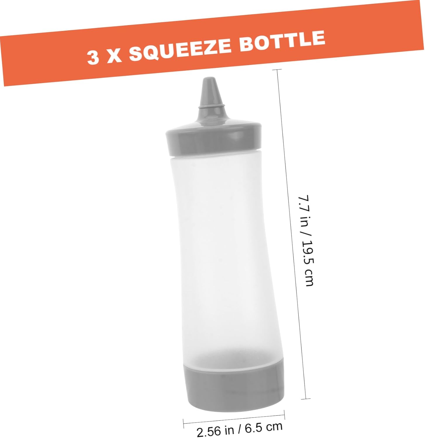 3-Piece Mustard Ketchup and Salsa Squeeze Dispenser for BBQ