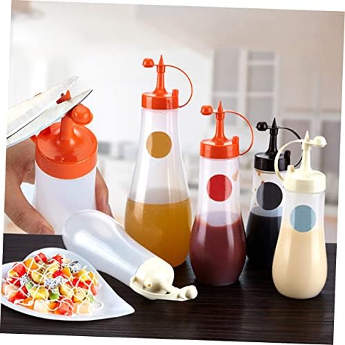 Cabilock 3-Pack Salad Dressing Squeeze Bottles Orange Kitchen Essentials