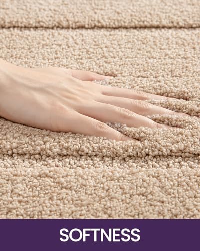 DEXI Bath Rug Microfiber 43x24 Non-Slip Soft Washable