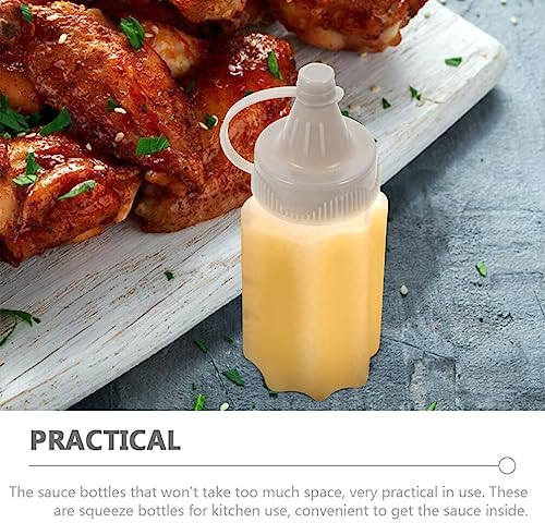 Kichvoe 4pacBarbecueSeasoningBottleOliveOilSqueezeBottleRefillablePicnicCondimentBottlesClearHoneyDispenserJamPaint