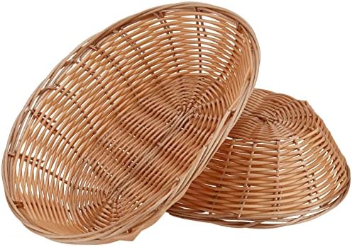 15-Piece Set - Elegant Wicker Bread Baskets for Kitchen Home Storage
