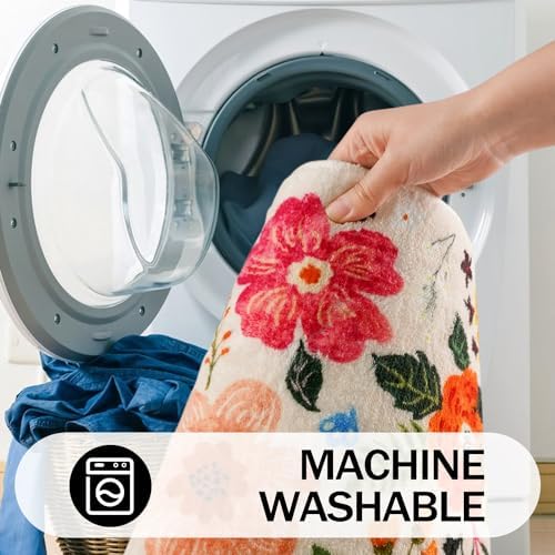 Stylish Non-Slip Bathmat with Soft Floral Design