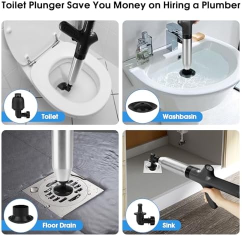 LPZ Heavy-Duty Toilet Plunger