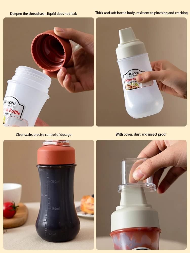 Helenhouse 3-Piece Squeeze Condiment Set