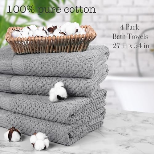 Luxury Soft 100 Cotton Bath Towels for Men Women