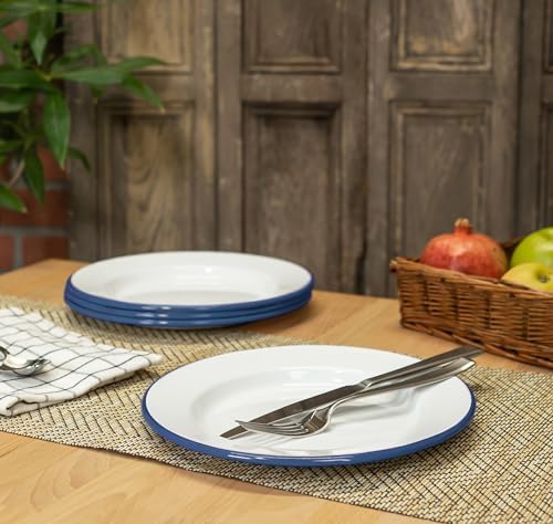 Classic Enamelware Dinner Plates Set
