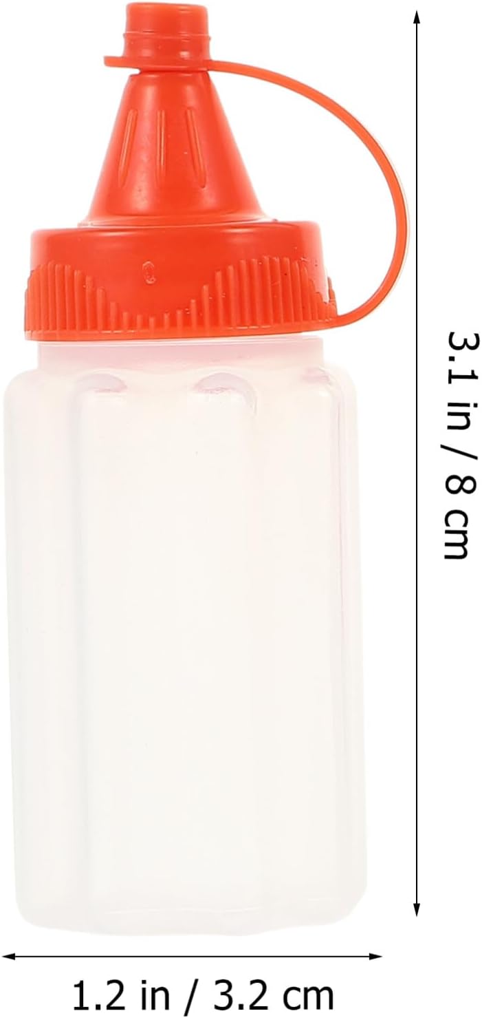 Luxshiny 12Pc Condiment Squeeze Bottle Set Red