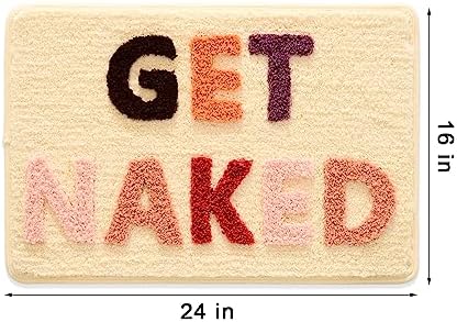QJHOMO Get Naked Bath Mat