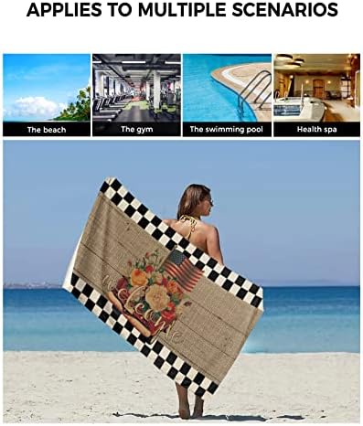SEVENBABU Bath Towels Set of 3 Soft Lightweight Beach Towels