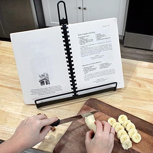 AuldHome Rustic Black Metal Cookbook Stand 1
