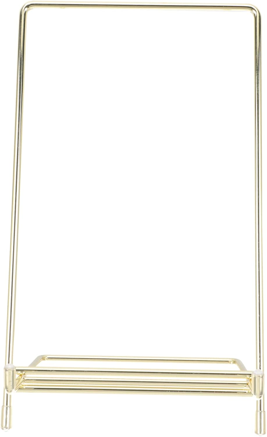 Elegant Gold Metal Plate Stand for Compact Recipe Book Art Display