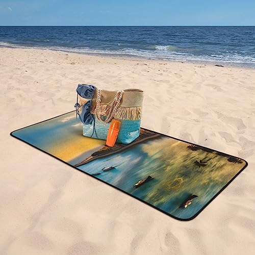 Sunset by The River Prints Coral Velvet Towel 27x55 in