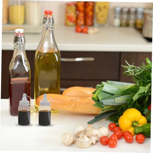 4-Piece Reusable Squeeze Bottles - Perfect for Cooking Travel and Crafts