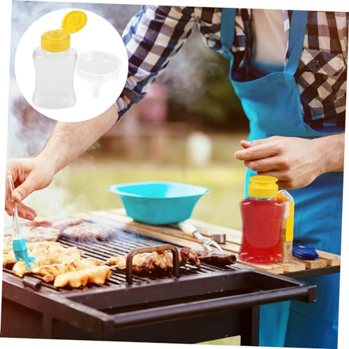 BESPORTBLE Squeeze Condiment Bottles with Funnel - 180ml Honey Dispenser